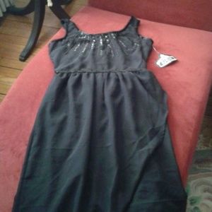 Angie's~Beaded & Sequined Layered Dress NWT